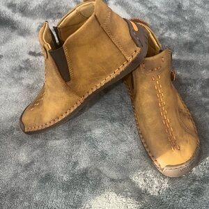 Men's Tan Leather Ankle Boots